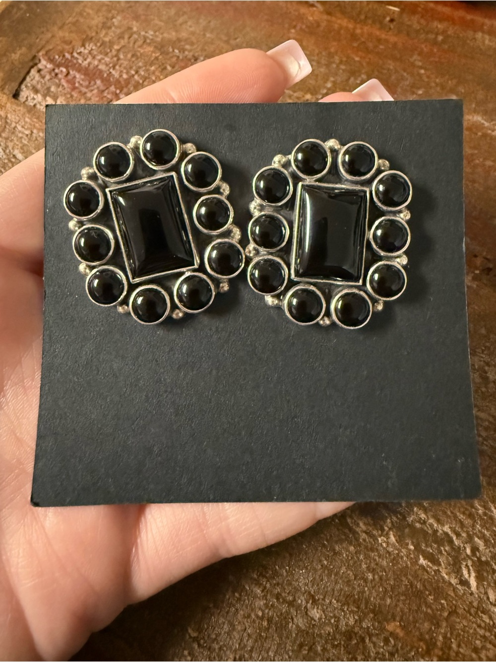 Federico Jiminez onyx Cluster Clip-On Earrings - Women Jewelry